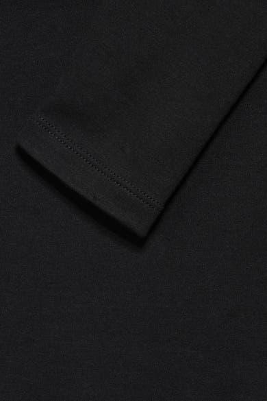 Zwart T-shirt met lange mouwen van STREET ONE, met een gladde textuur en een discrete naad bij de pols.