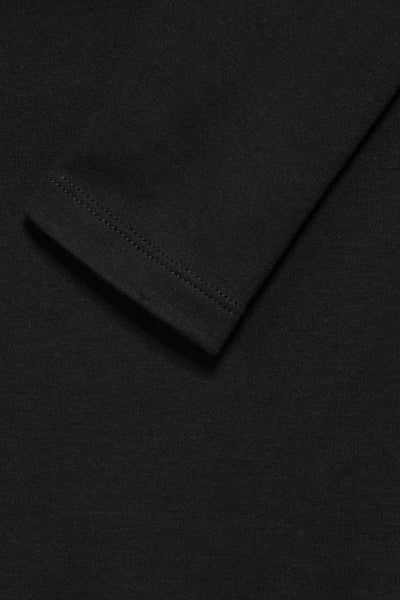 Zwart T-shirt met lange mouwen van STREET ONE, met een gladde textuur en een discrete naad bij de pols.