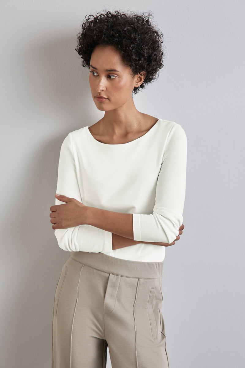 T-shirt met lange mouwen - ecru