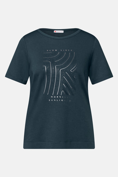 Top uni manches courtes VERT - STREET ONE
