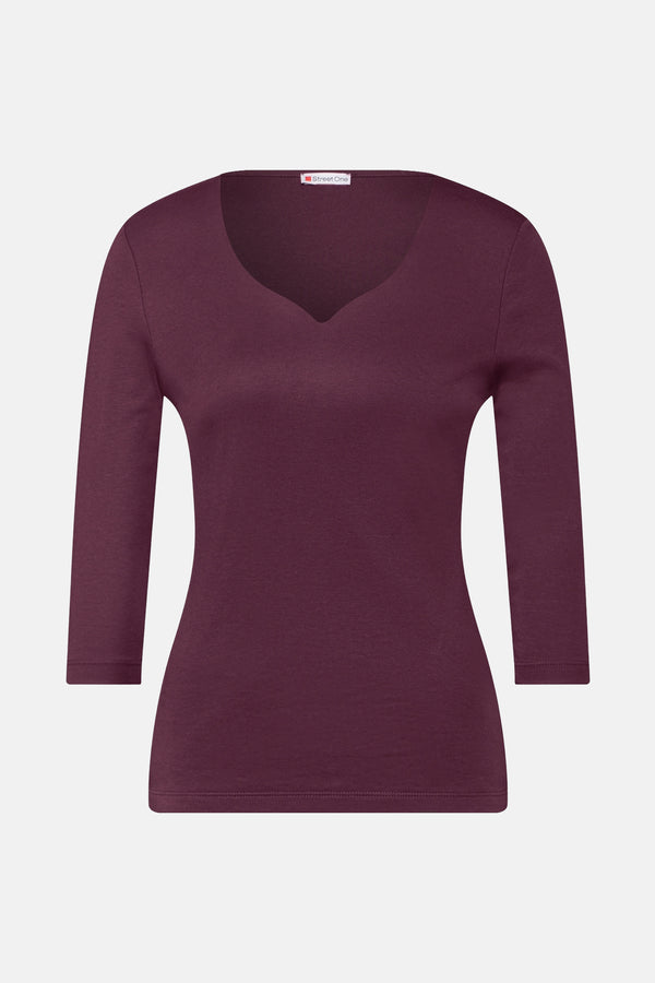 Top uni manches courtes Rouge - STREET ONE
