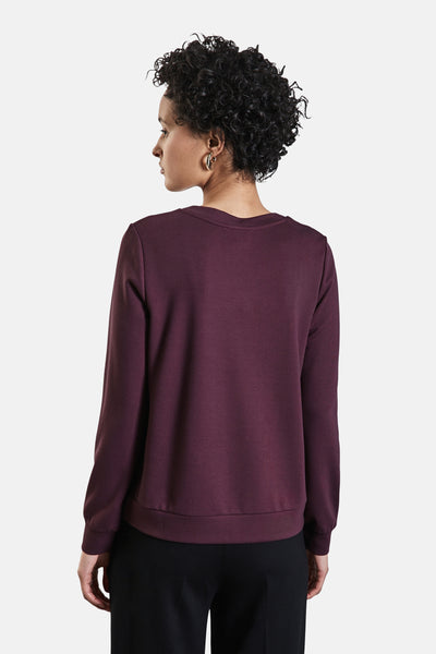 Sweat col rond Rouge - STREET ONE