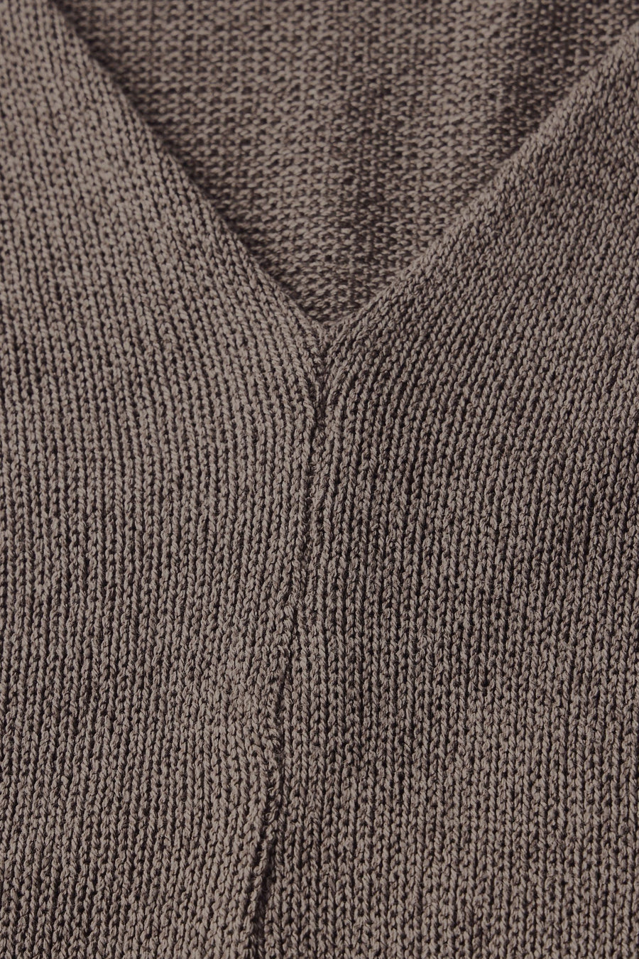 Top met lange mouwen bruin van STREET ONE, met een gebreide textuur en een discrete V-hals.