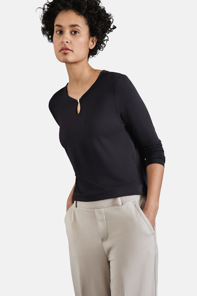 Top uni manches longues Bleu - STREET ONE