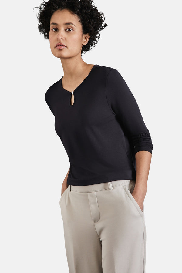 Top uni manches longues Bleu - STREET ONE