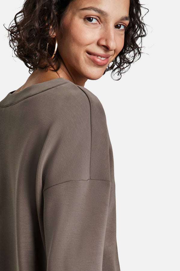 Top uni manches longues Brun - STREET ONE