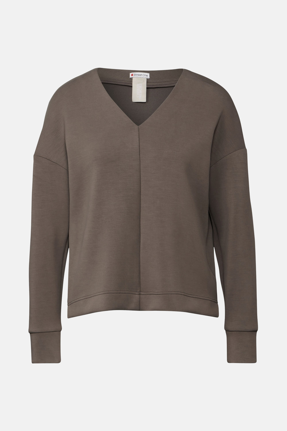Top uni manches longues Brun - STREET ONE