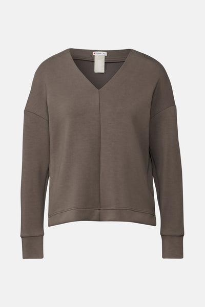 Top uni manches longues Brun - STREET ONE