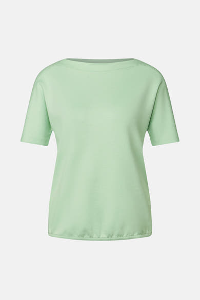 Top met korte mouwen groen van Street One, relaxte pasvorm.