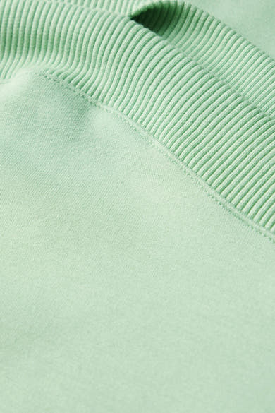 Top met korte mouwen groen, van STREET ONE, in geribbelde textuur.