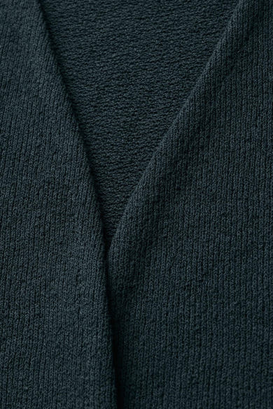 Gilet vert par Street One en maille texturée avec un col croisé.