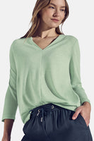 Top uni manches longues Vert - STREET ONE