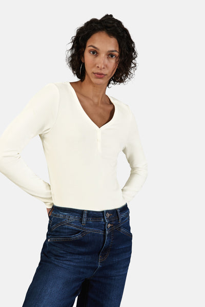 Top uni manches longues Blanc - STREET ONE