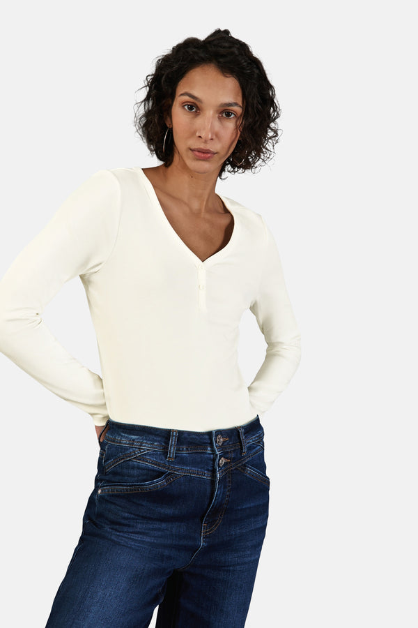 Top uni manches longues Blanc - STREET ONE