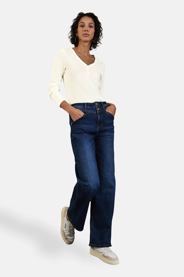 Top uni manches longues Blanc - STREET ONE