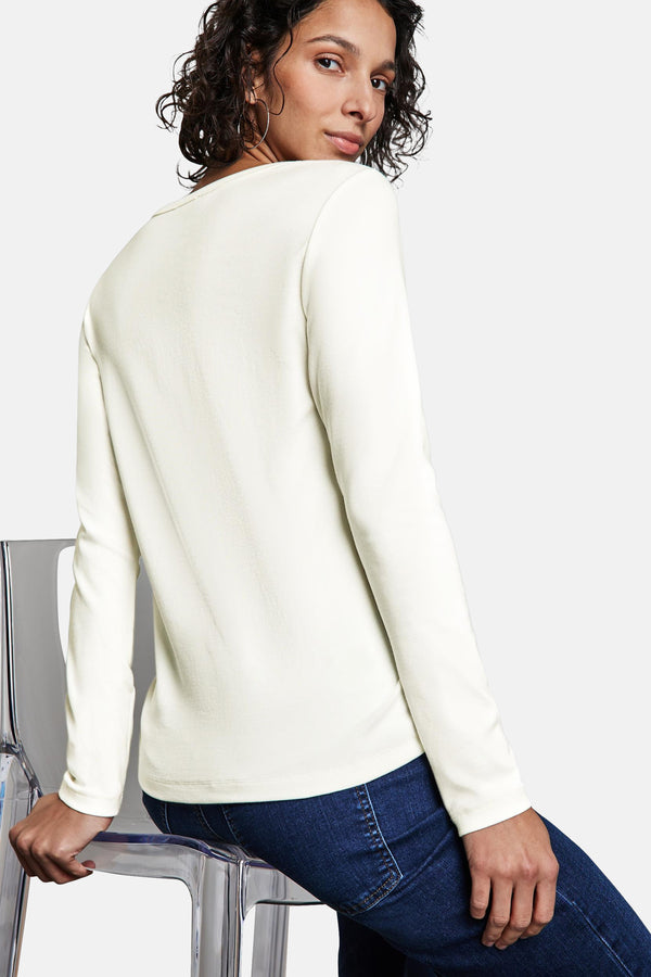 Top uni manches longues Blanc - STREET ONE