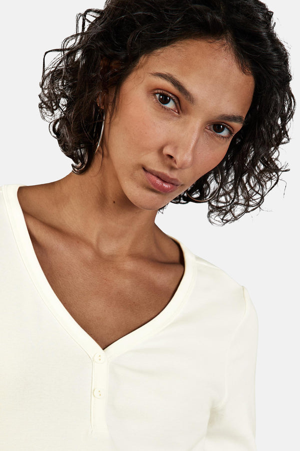 Top uni manches longues Blanc - STREET ONE