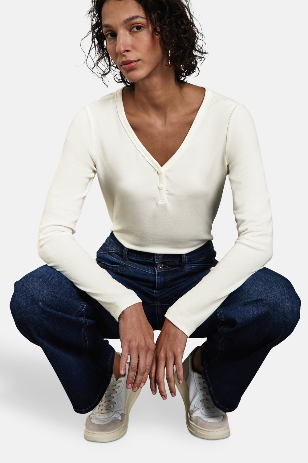 Top uni manches longues Blanc - STREET ONE