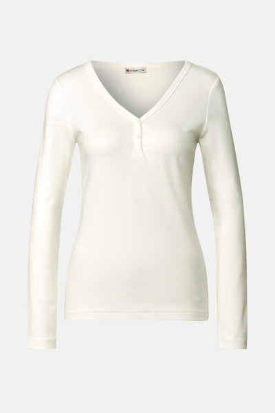 Top uni manches longues Blanc - STREET ONE