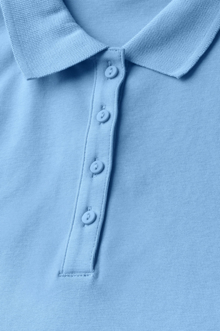 Polo bleu de STREET ONE, avec col et patte de boutonnage à quatre boutons.