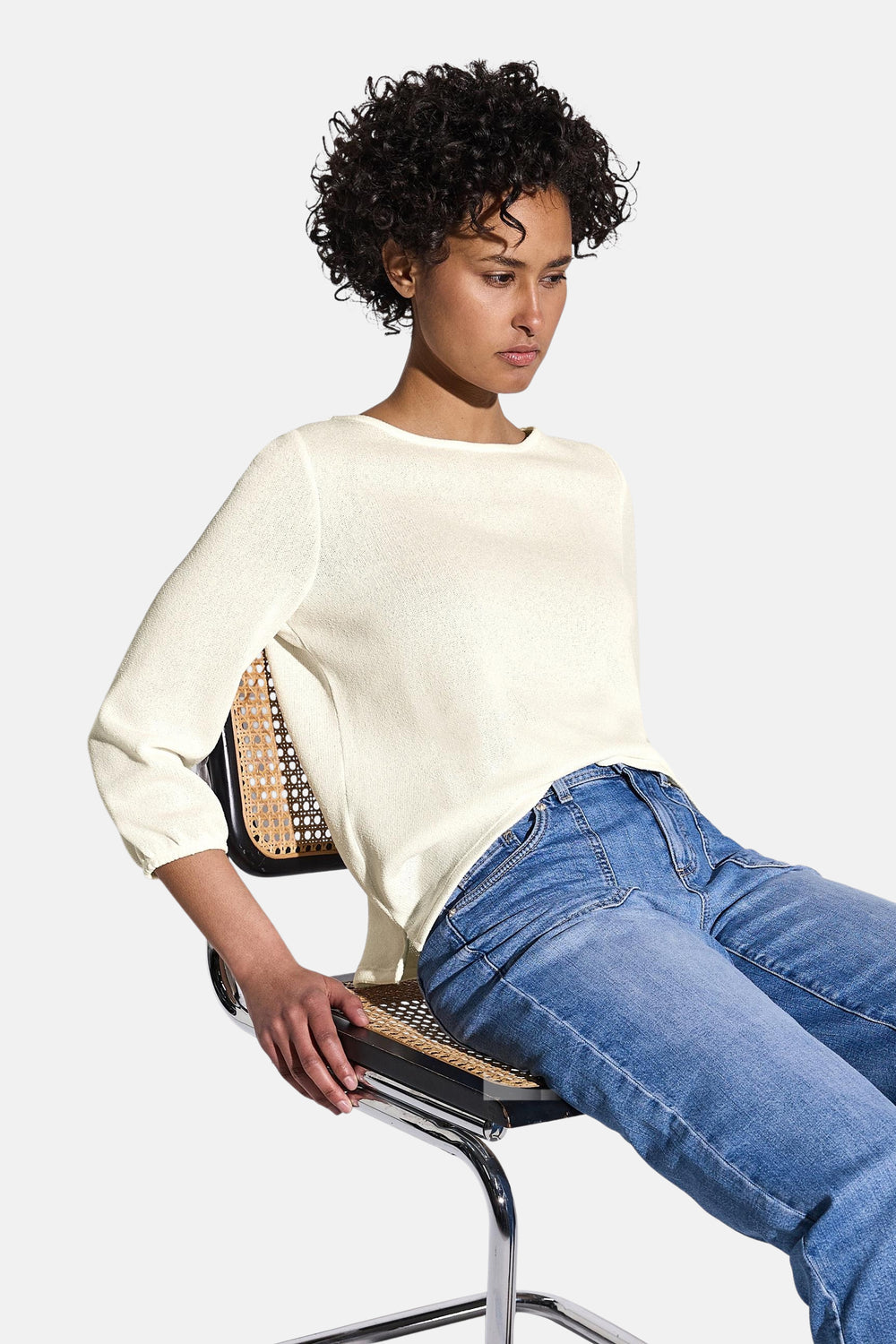 Top uni manches longues Blanc - STREET ONE