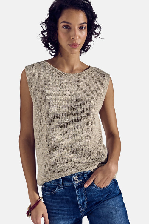 Top (zonder mouwen) Beige - STREET ONE