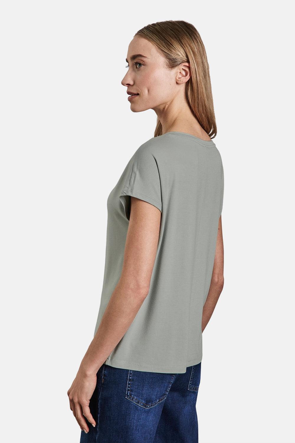 Top uni manches courtes VERT - STREET ONE