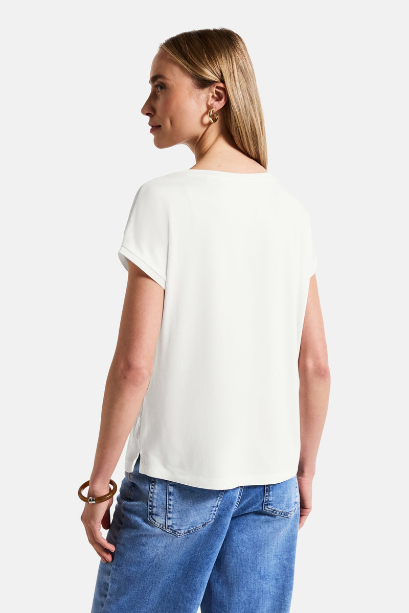 Top (korte mouwen) wit - STREET ONE