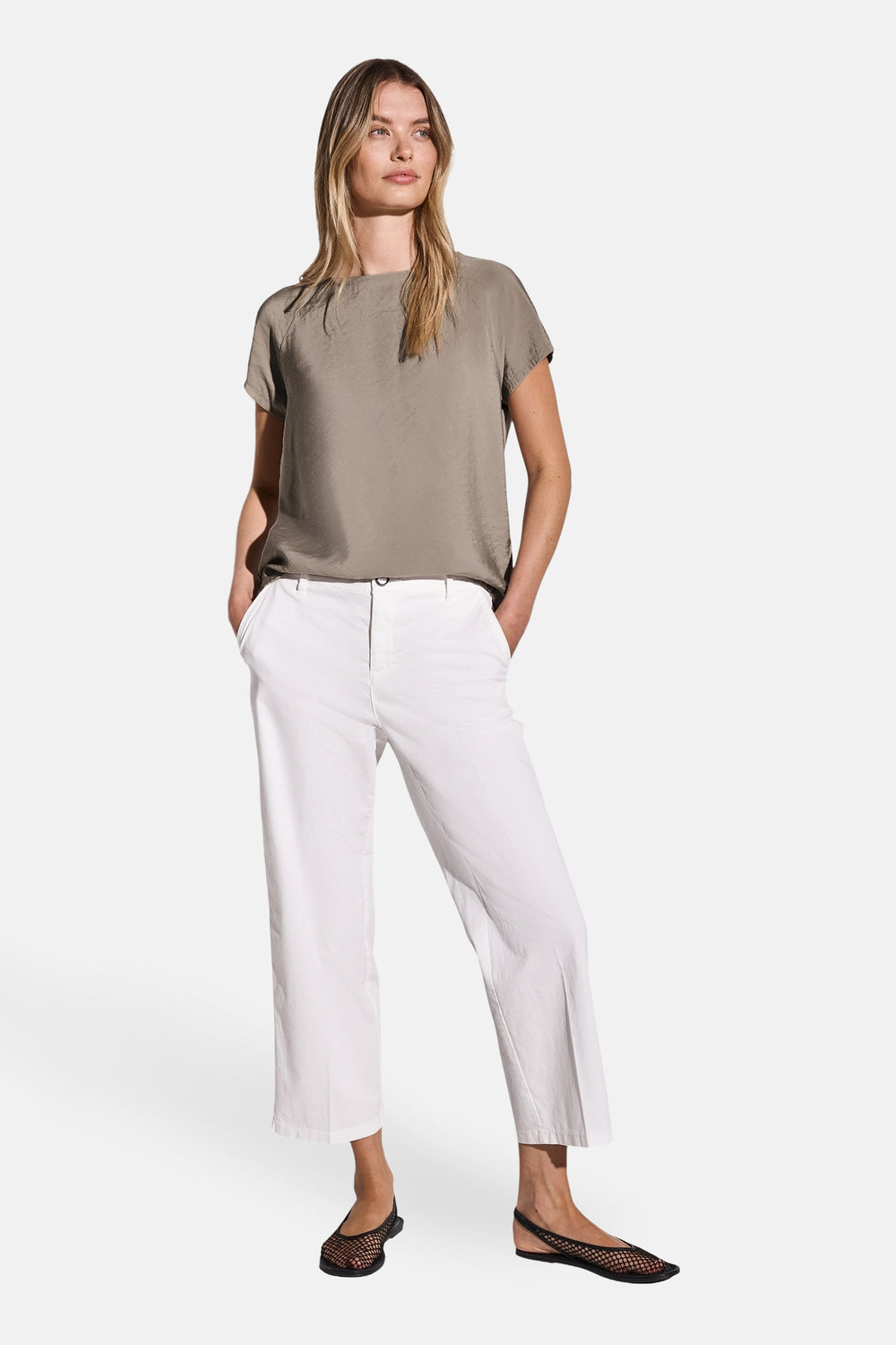 Top uni manches courtes Beige - STREET ONE