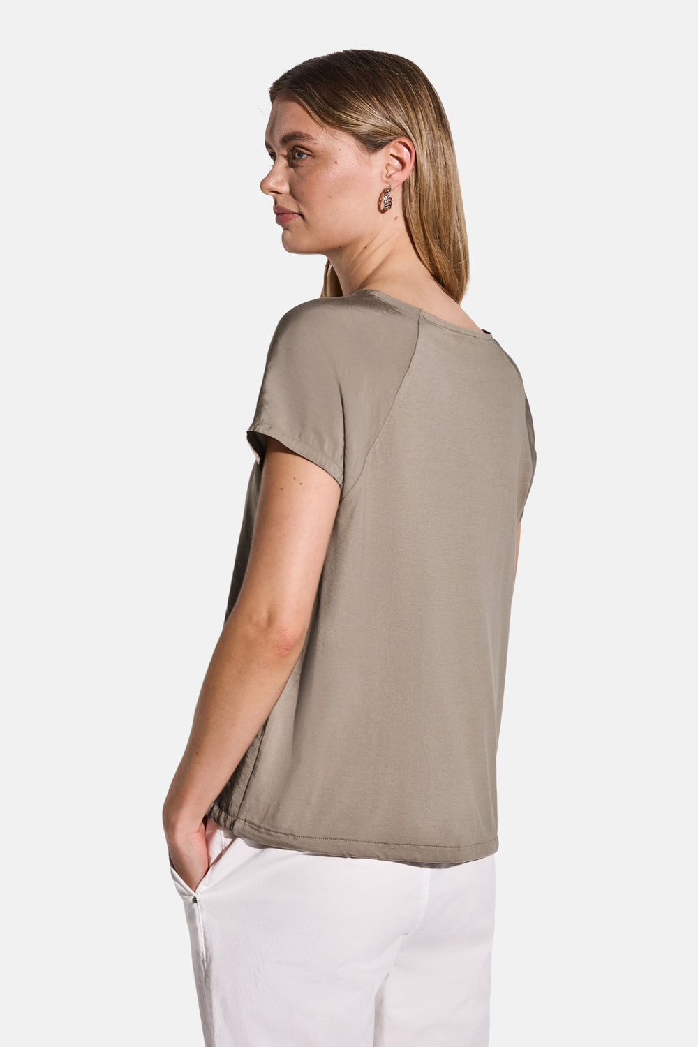 Top uni manches courtes Beige - STREET ONE