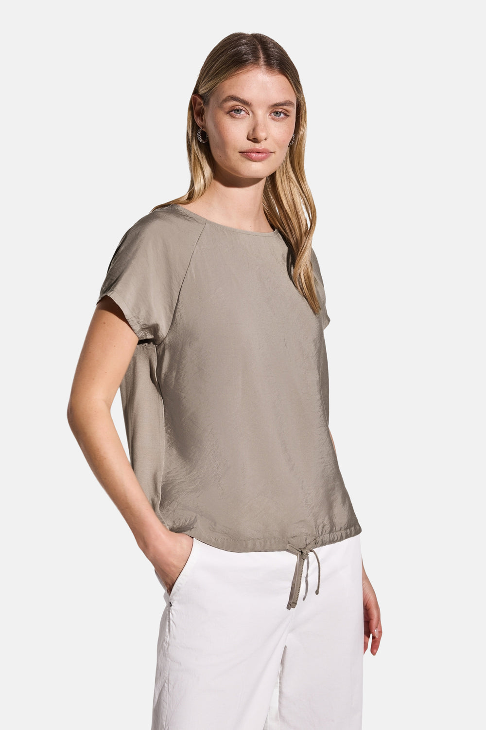 Top uni manches courtes Beige - STREET ONE