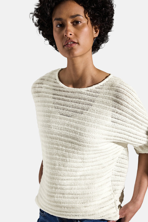 Pull col rond Blanc - STREET ONE