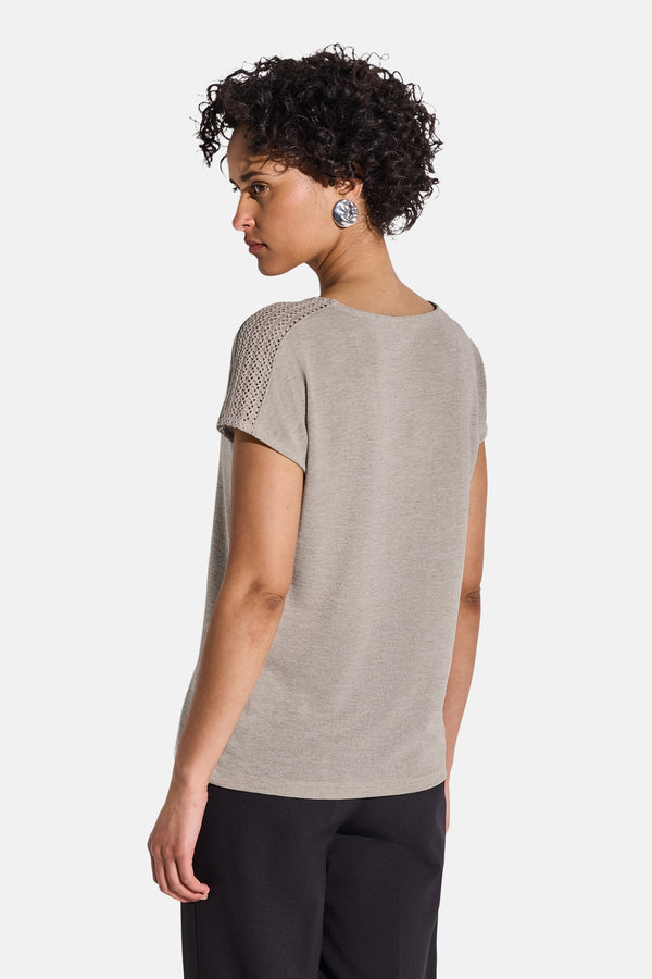 Top uni manches courtes Beige - STREET ONE