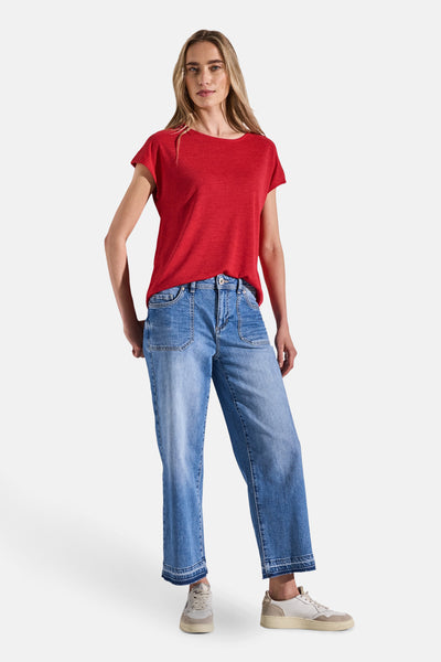 Top uni manches courtes Rouge - STREET ONE