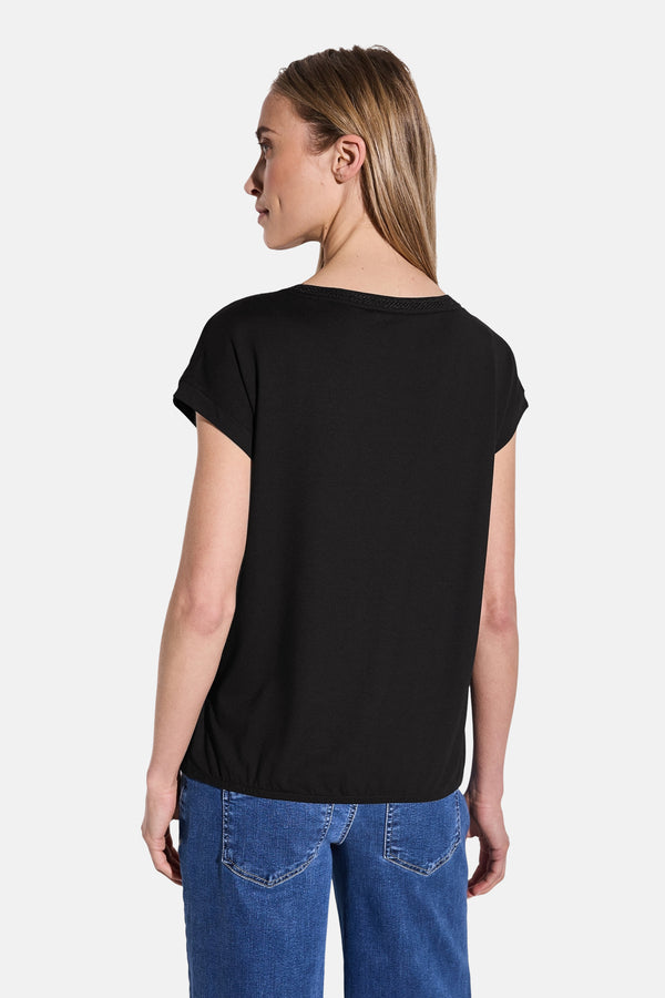 Top uni manches courtes Noir - STREET ONE