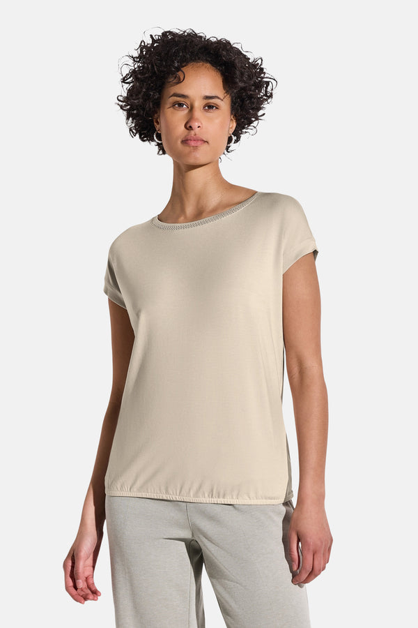 Top uni manches courtes Beige - STREET ONE