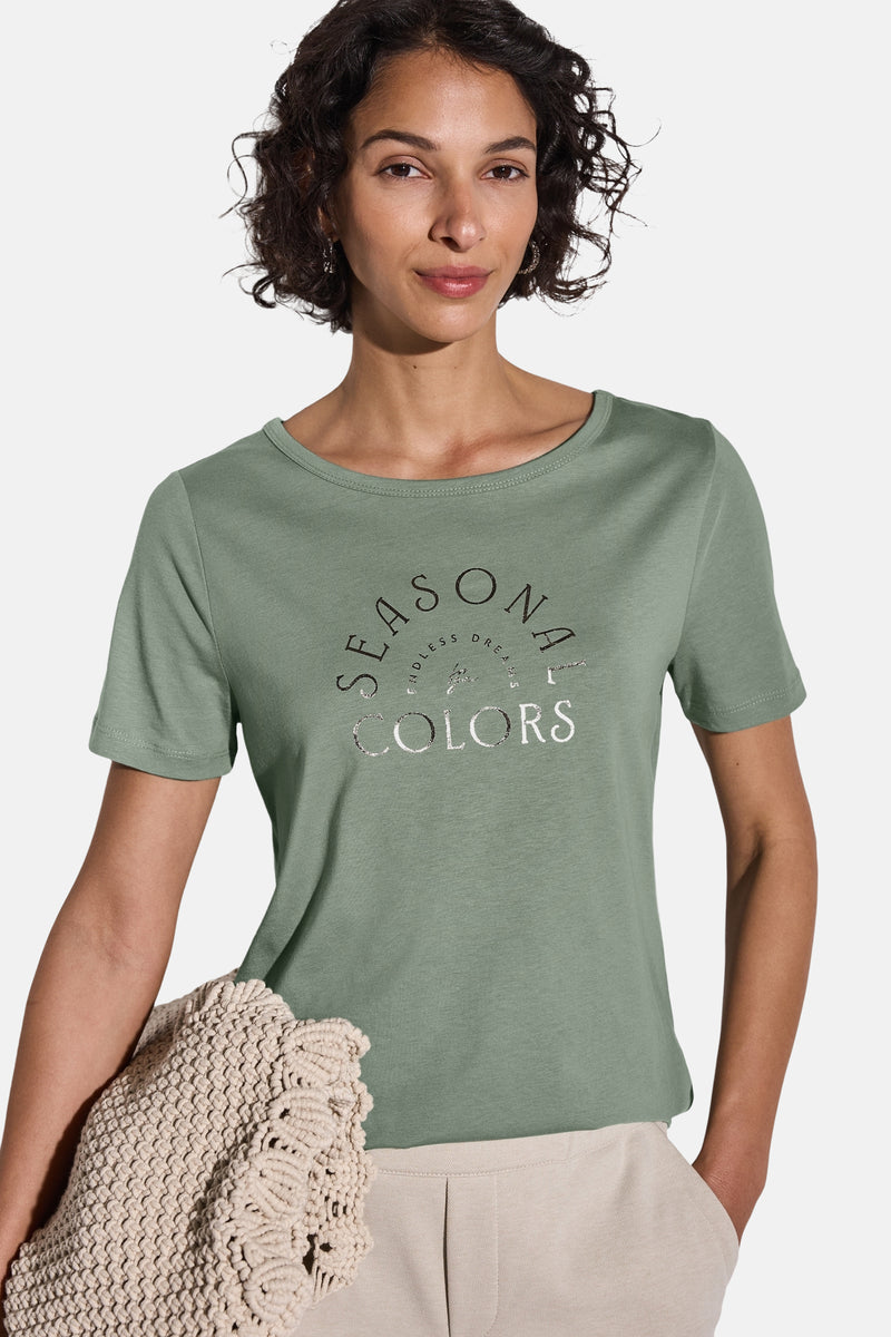 Top (korte mouwen) groen - STREET ONE
