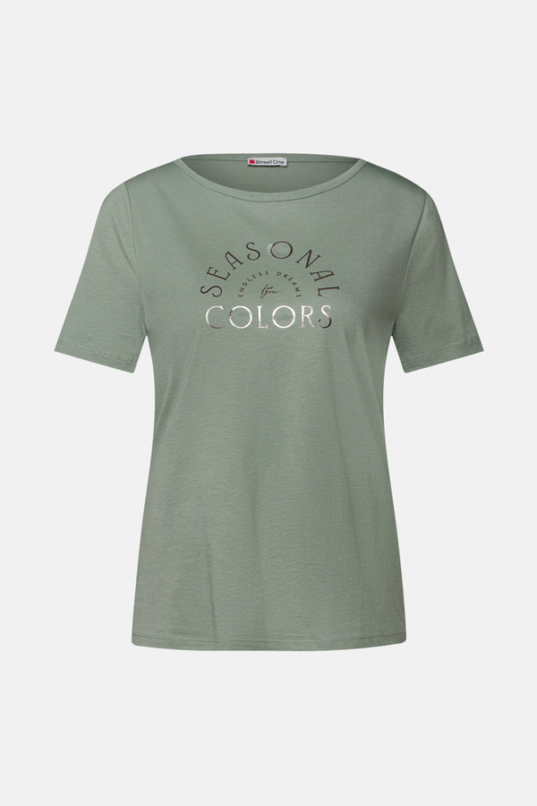Top uni manches courtes Vert - STREET ONE