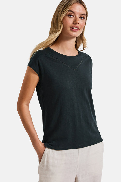 Top uni manches courtes vert - STREET ONE