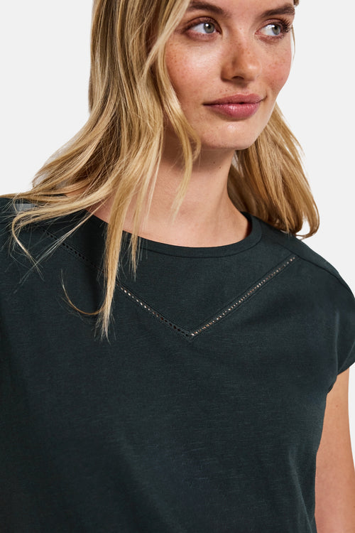 Top uni manches courtes vert - STREET ONE