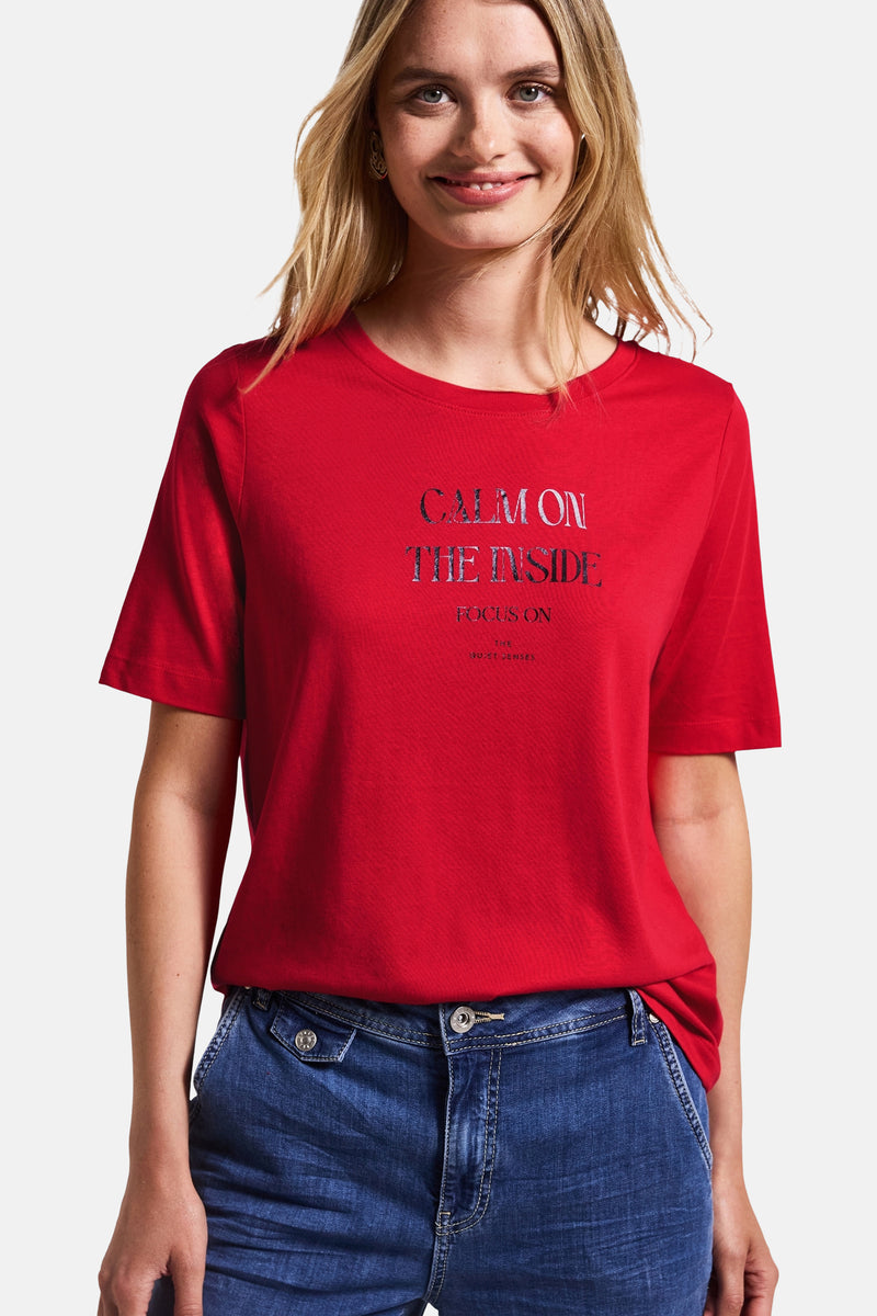 T-shirt (korte mouwen) Rood - STREET ONE