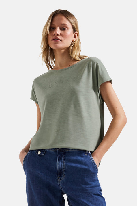 Top (korte mouwen) green - STREET ONE