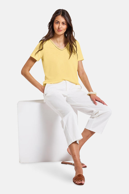 Top (korte mouwen) geel - STREET ONE