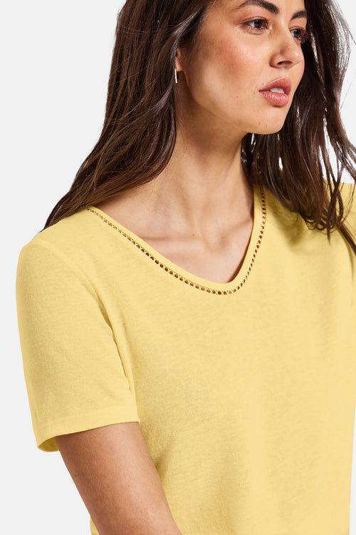 Top (korte mouwen) geel - STREET ONE