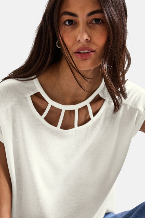 Top (korte mouwen) ecru - STREET ONE