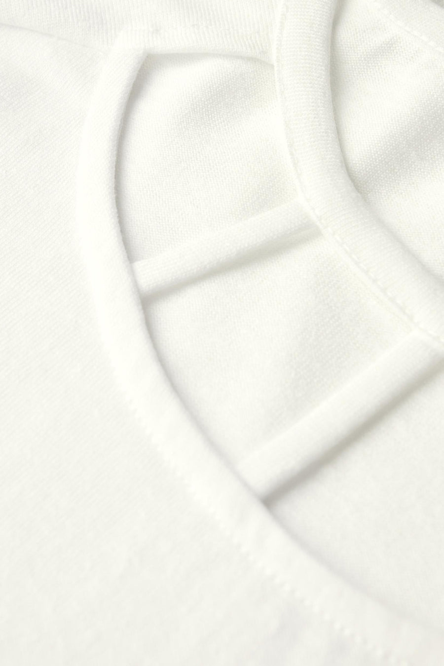 Top met korte mouwen ecru van Street One, kraagdetail.