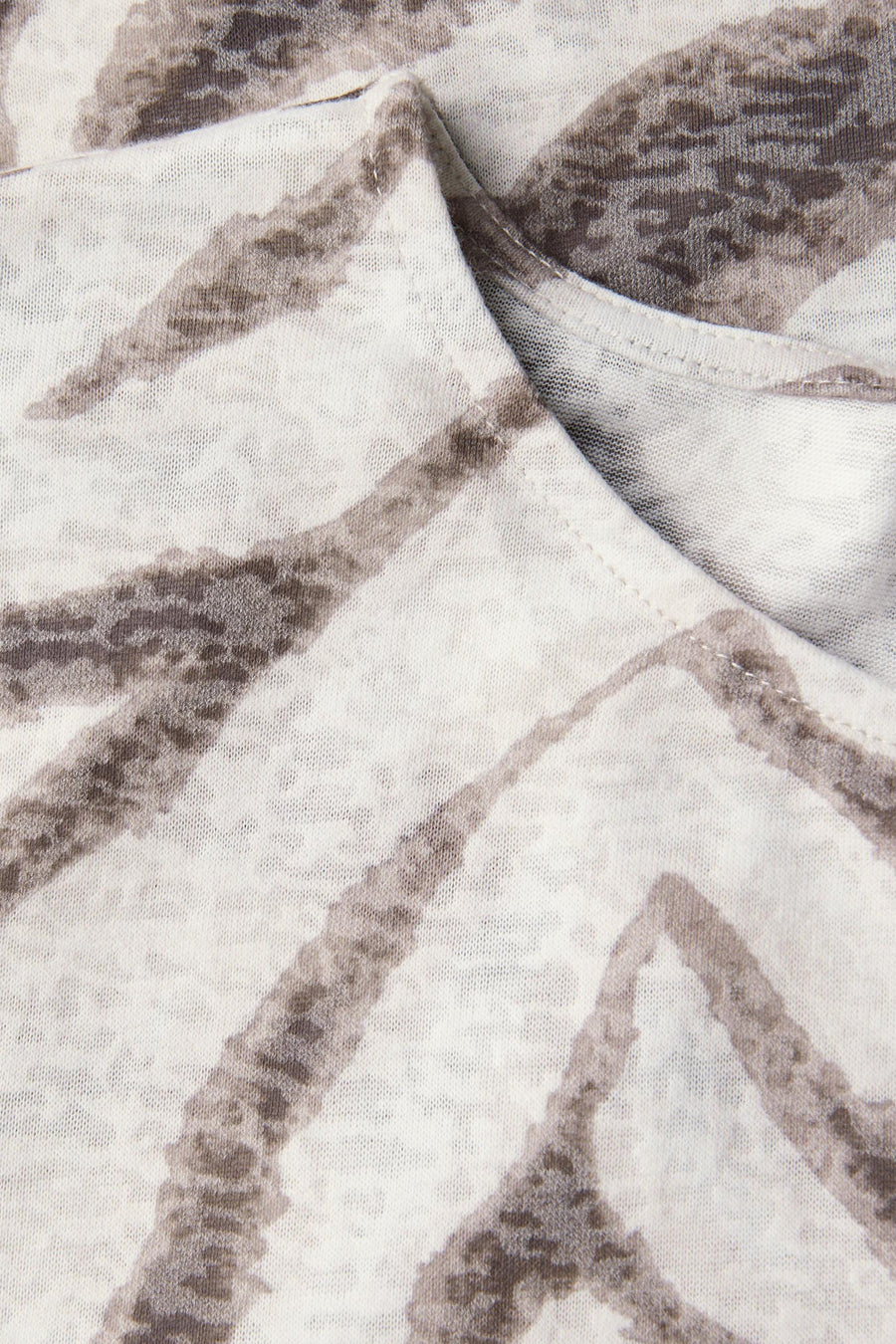 Multikleurig T-shirt met korte mouwen van STREET ONE met een zebraprint en een ronde hals.
