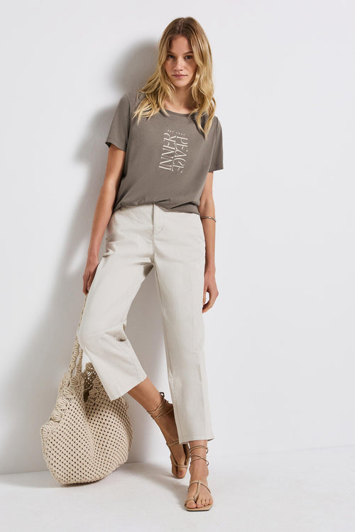 T-shirt (korte mouwen) Beige - STREET ONE