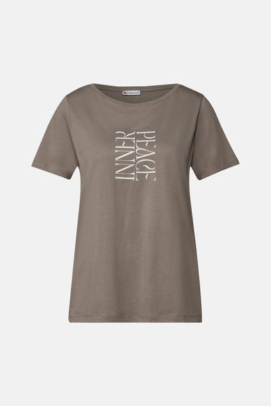 T-shirt (korte mouwen) beige - STREET ONE