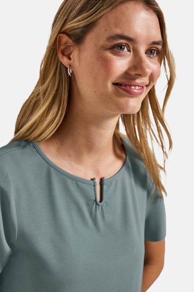 Top (korte mouwen) blauw - STREET ONE